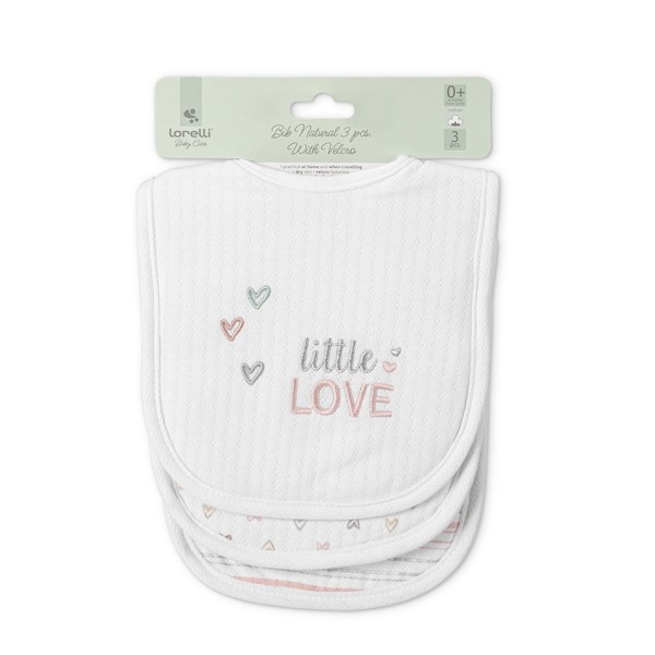 Σαλιάρα NATURAL 3 τεμάχια με Velcro GIRL - Lorelli Σαλιάρα NATURAL 3 τεμάχια με Velcro GIRL - Lorelli