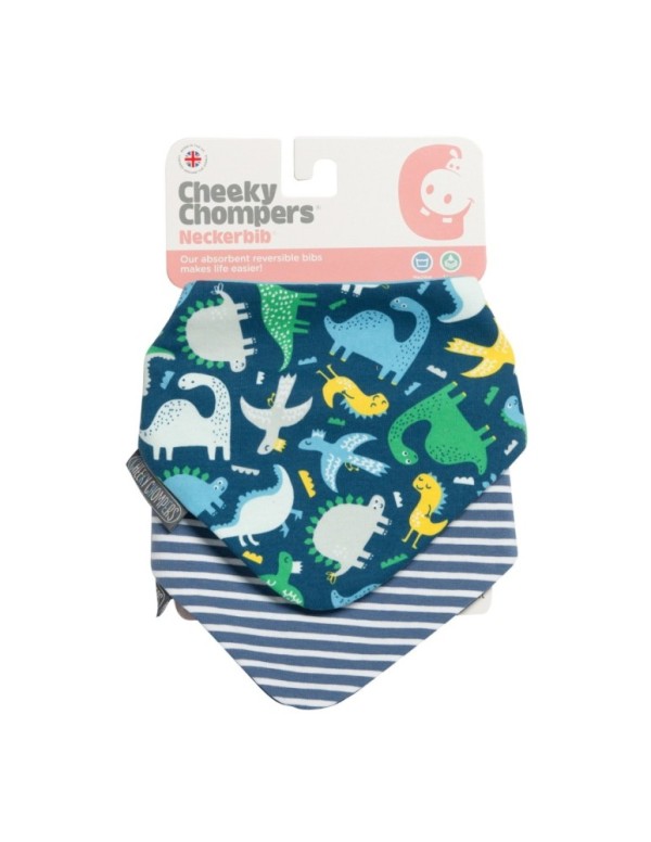 DINO & STRIPES NECKERBIB