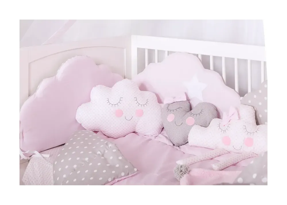 Σετ Προίκας Κρεβατιού 3τμχ Ροζ Σύννεφο