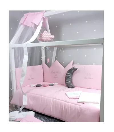 ΣΕΤ ΠΡΟΙΚΑΣ ΚΡΕΒΑΤΙΟΥ 3ΤΜΧ PRINCESS ΡΟΖ