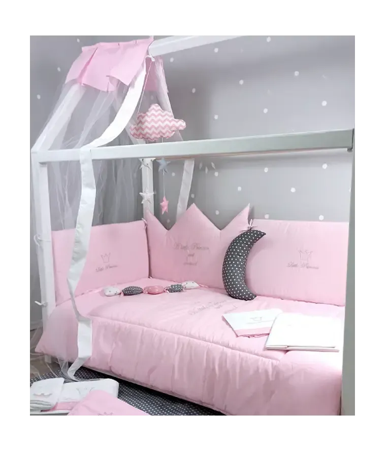 ΣΕΤ ΠΡΟΙΚΑΣ ΚΡΕΒΑΤΙΟΥ 3ΤΜΧ PRINCESS ΡΟΖ