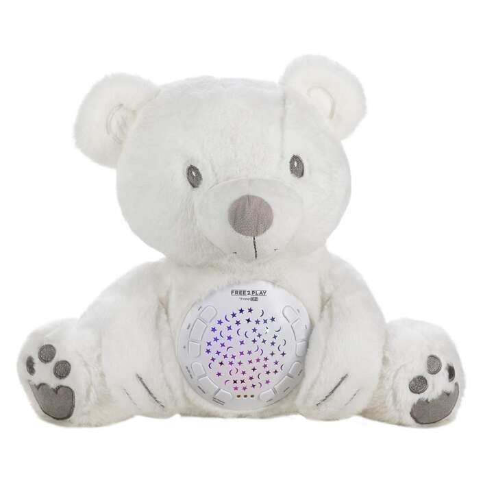 FREE2PLAY SOOTHING PLUSH BEAR ΑΡΚΟΥΔΑΚΙ ΠΡΟΒΟΛΕΑΣ ΜΕ ΗΧΟΥΣ