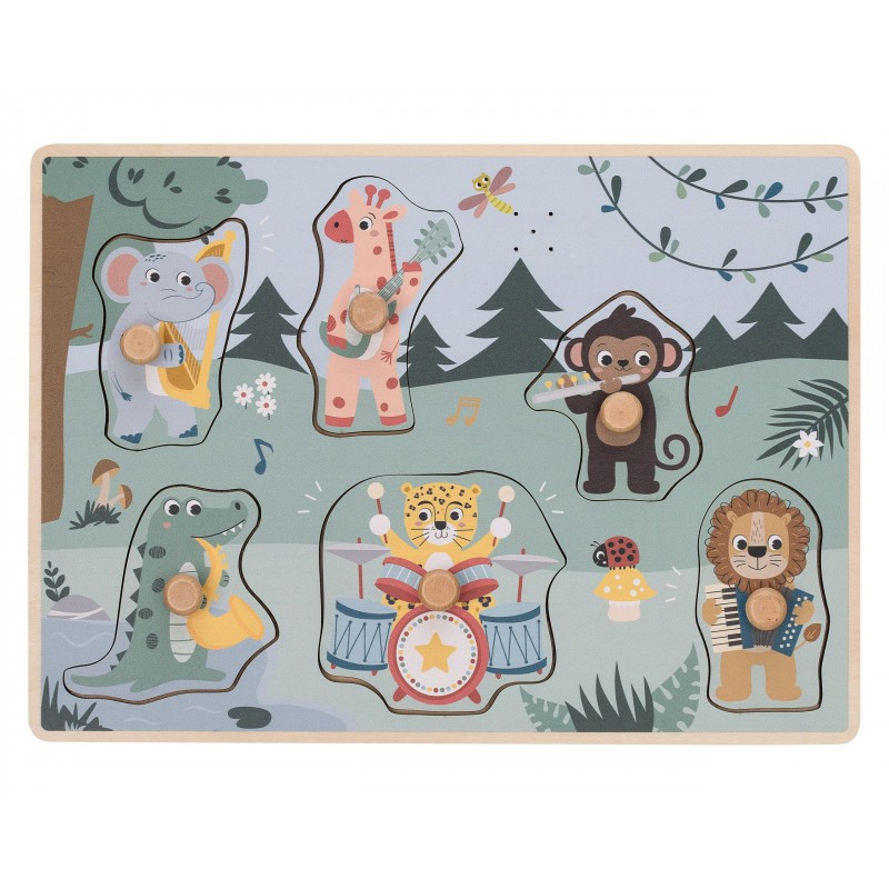 FREE2PLAY WOODEN MUSIC PUZZLE JUNGLE ΠΑΖΛ ΖΟΥΓΚΛΑ ΜΕ ΜΟΥΣΙΚΑ ΟΡΓ