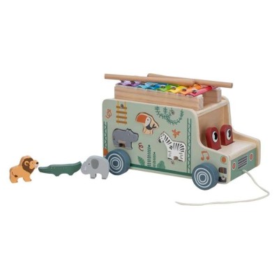 Free2Play Wooden Όχημα μαθαίνω σχήματα και μουσική