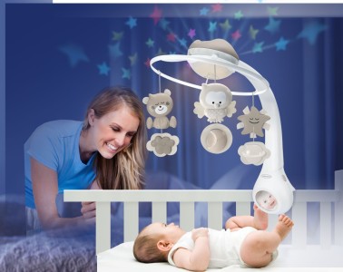 3 IN 1 PROJECTOR MUSICAL MOBILE ECRU ΜΟΥΣΙΚΟ ΚΡΕΜΑΣΤΟ/ΠΡΟΒΟΛΕΑΣ