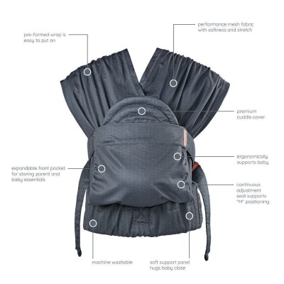ΜΑΡΣΙΠΟ HUG & CUDDLE ADJUSTABLE HYBRID WRAP CARRIER INFANTINO