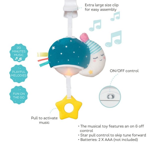 MUSICAL MINI MOON ΜΟΥΣΙΚΟ ΚΡΕΜΑΣΤΟ ΦΕΓΓΑΡΙ ΔΡΑΣΤΗΡΙΟΤΗΤΩΝ