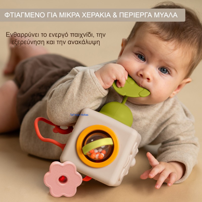 Κύβος σιλικόνης TAF TOYS Peek & Play Cube