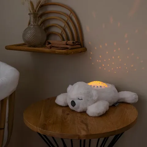 Φως νυχτός - μουσικός προβολέας Αρκουδάκι (λευκό)