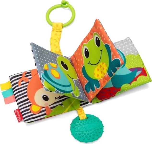 Μαλακο βιβλιαράκι Link & Squeak Animal Crinkle Book - INFANTINO