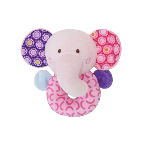 Κουδουνίστρα υφασμάτινη ELEPHANT PINK Κουδουνίστρα υφασμάτινη ELEPHANT PINK