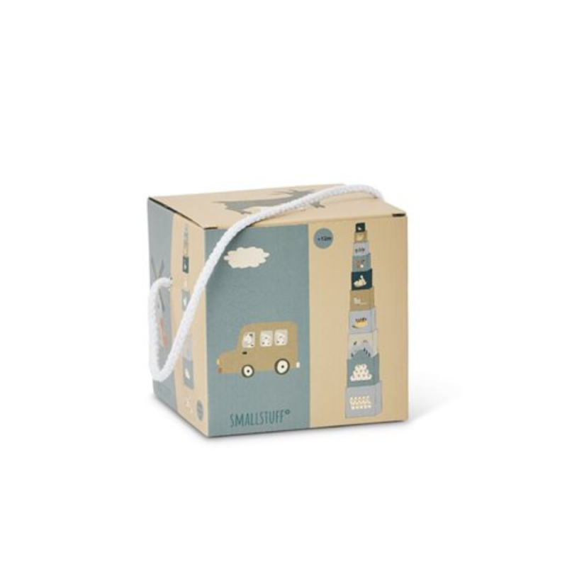 Στοιβαζόμενοι κύβοι με αριθμούς 1-10 και ζωάκια Φάρμα και μηχανήματα