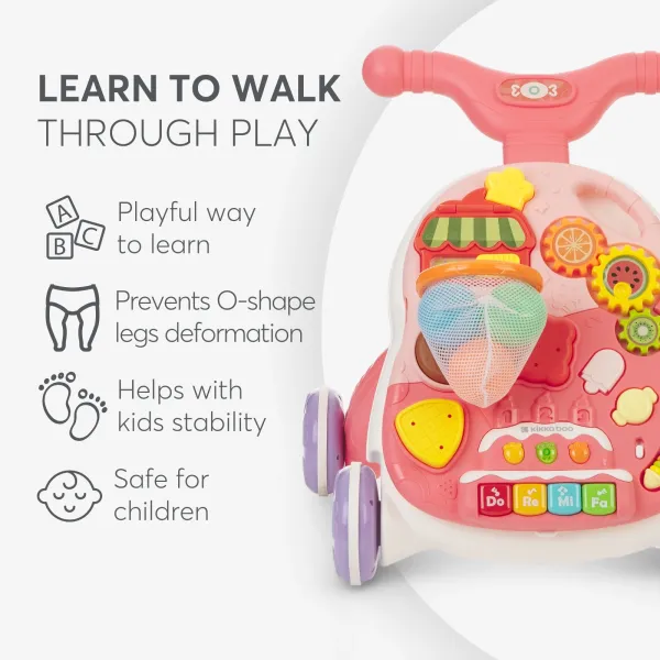 Push Walker 2in1 Candy Party Pink