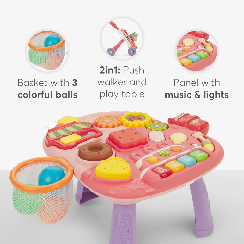 Push Walker 2in1 Candy Party Pink