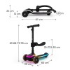Πατίνι τρίτροχο 2σε1 RAKET UP Black LED scooter Πατίνι τρίτροχο 2σε1 RAKET UP Black LED scooter