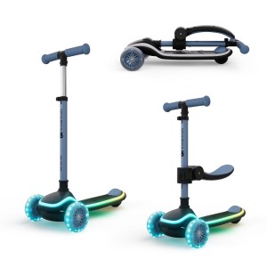 Πατίνι τρίτροχο  2σε1 RAKET UP  Blue LED scooter