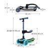 Πατίνι τρίτροχο  2σε1 RAKET UP  Blue LED scooter