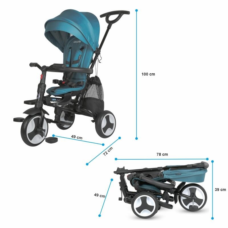 COCCOLLE SPECTRA PLUS ATLANTIC BLUE ULTRAFOLTABLE TRICYCLE ΤΡΙΚΥ