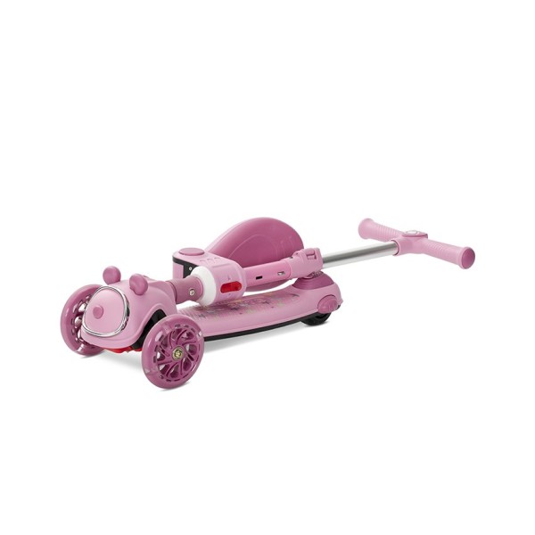 FOLDABLE SCOOTER SWIFTIE UP 50 KG LED/MUSIC PINK