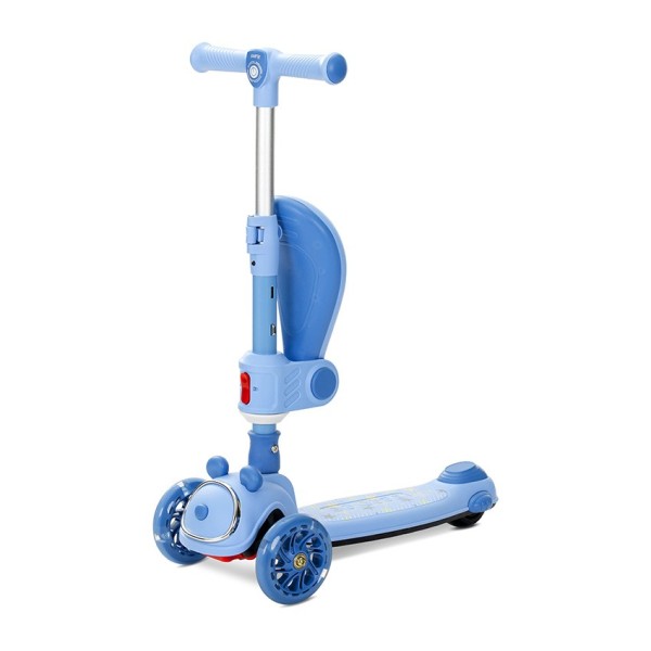 FOLDABLE SCOOTER SWIFTIE UP 50 KG LED/MUSIC BLUE