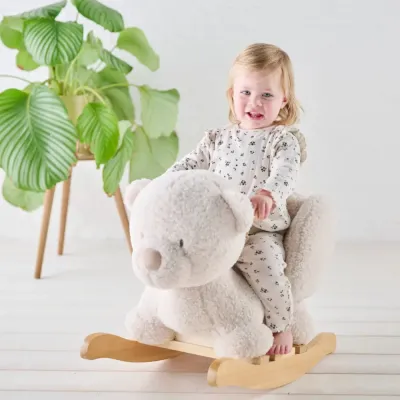 Κουνιστό αρκουδάκι Teddy - εκρού