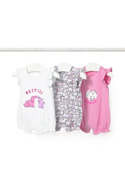 Σετ 3 πιτζαµες  ροζ