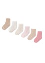 Σετ 6 καλτσακια  ροζ  τριαντ