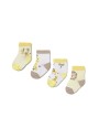Σετ 4 καλτσες  κιτρινο