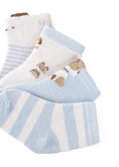 Σετ 4 καλτσακια  σιελ