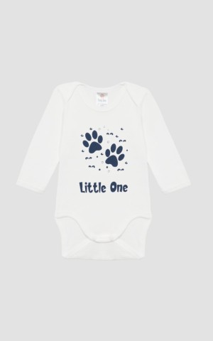 βρεφικά κορμάκια μακρύ μανίκι Little One. Βαμβακερά 100%