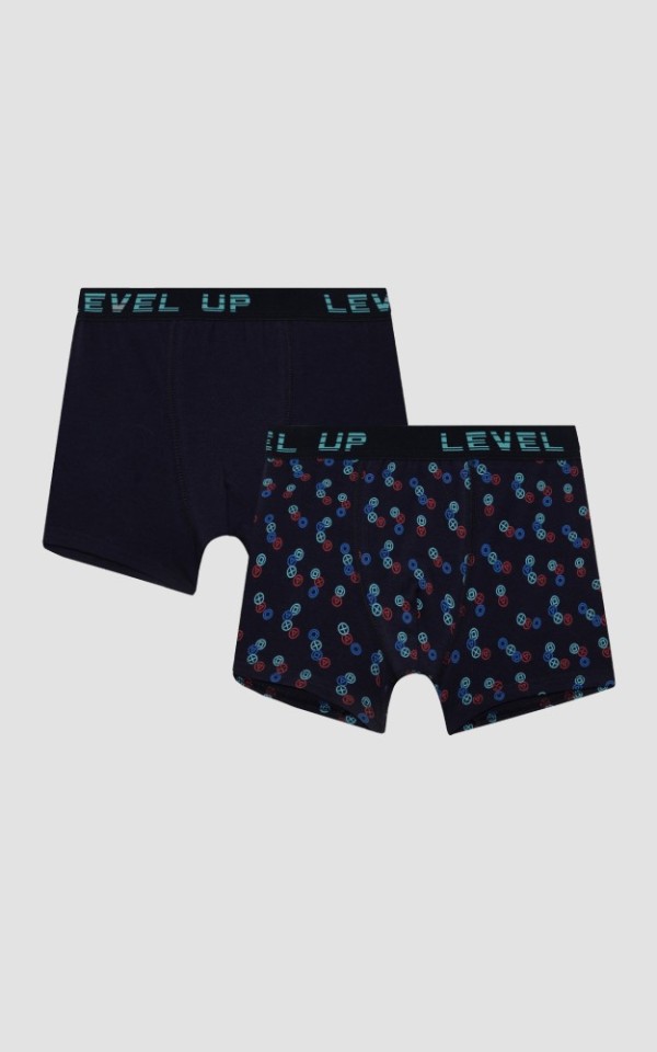 Παιδικά μποξεράκια, Level Up (2τεμ) Βαμβάκι 100% μαριν all over