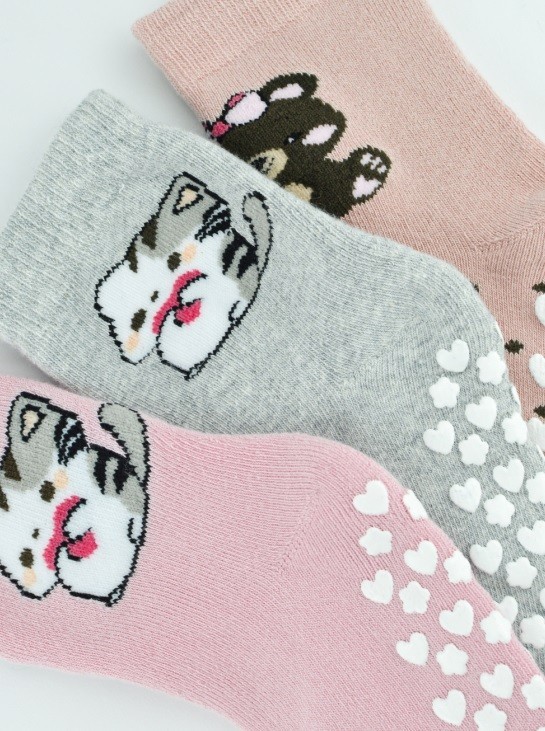 GIRL  TERRY SOCKS WITH ABS NOVITI