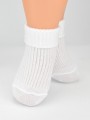 COTTON SOCKS WHITE WITH TURN OVER WELT