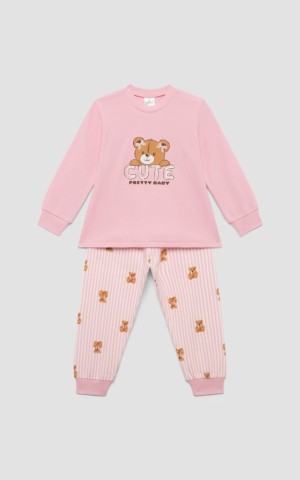 Πιτζάμα Βρεφική με τύπωμα Cute, Βαμβακερή 100% Πιτζάμα Βρεφική με τύπωμα Cute, Βαμβακερή 100%