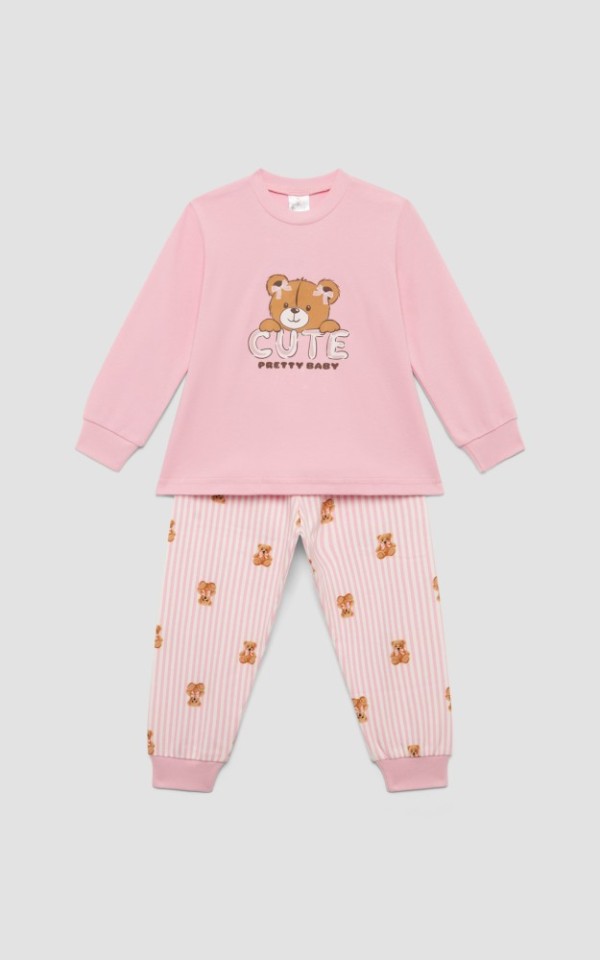 Πιτζάμα Βρεφική με τύπωμα Cute, Βαμβακερή 100% Πιτζάμα Βρεφική με τύπωμα Cute, Βαμβακερή 100%