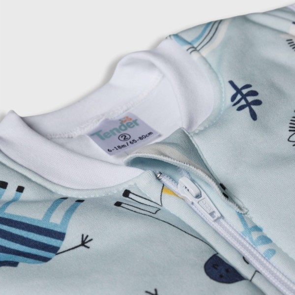 Classic Organic Υπνόσακος με πόδια Eco Zebra 2.5 Tog Σιέλ Classic Organic Υπνόσακος με πόδια Eco Zebra 2.5 Tog Σιέλ